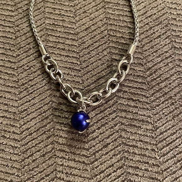 It’s Pearl Time Sterling Silver Pepsi Blue Pearl Bracelet - Picture 4 of 4